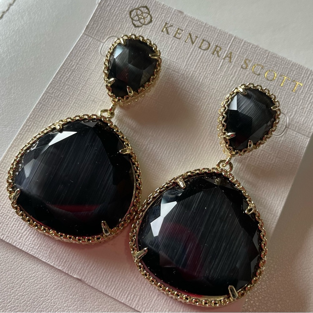 Kendra Scott black cats eye Pennys 🖤